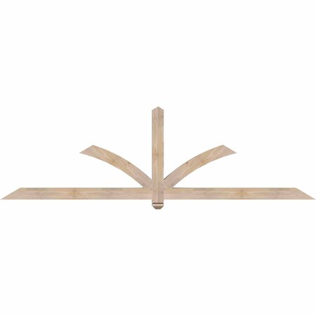 Ekena Millwork Redmond Smooth Timber Gable Bracket, Douglas Fir, 96"W x 28"H x 3 1/2"D x 3 1/2"F, 7/12 Pitch GBW096X28X0404RED00SDF